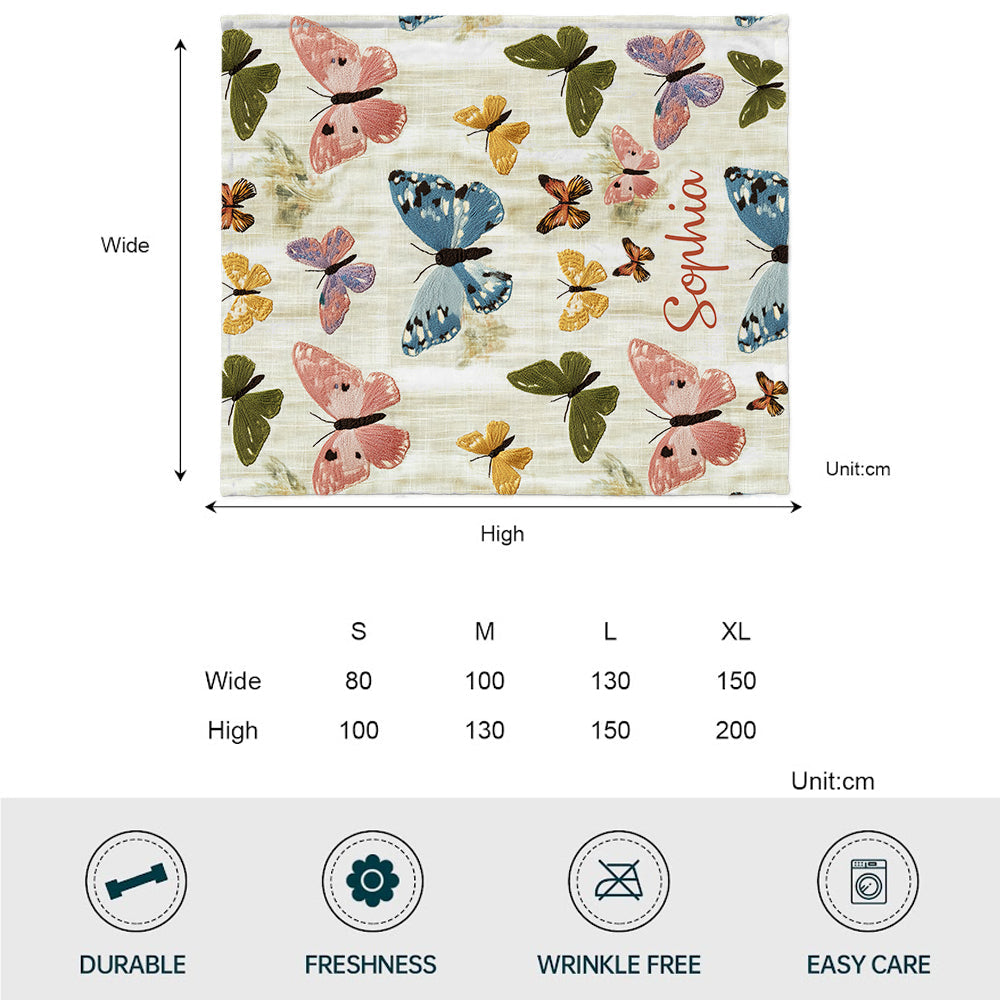 Jardin de papillons - Couverture papillon personnalisée