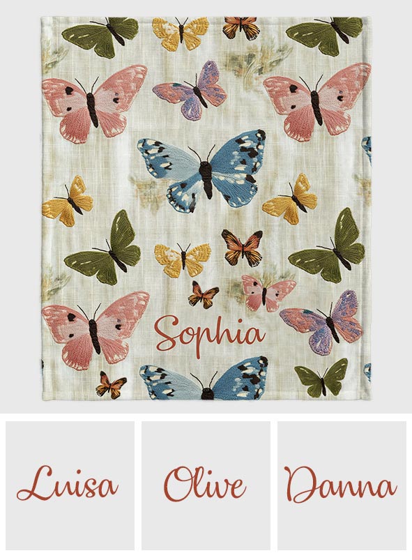 Jardin de papillons - Couverture papillon personnalisée