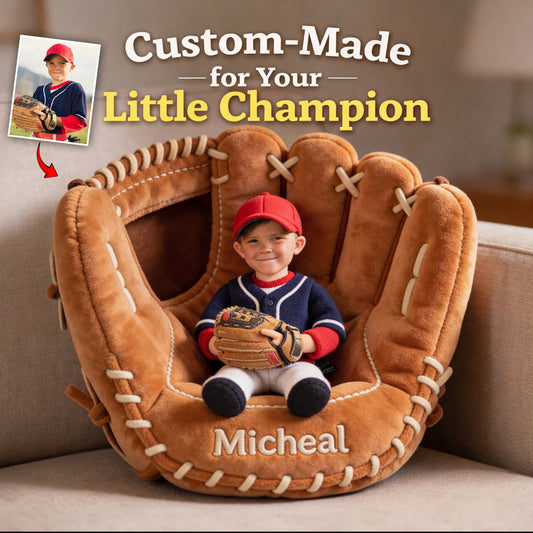 Baseball-Fan – Personalisiertes Baseball-Kissen aus hochwertigem Kunstfell