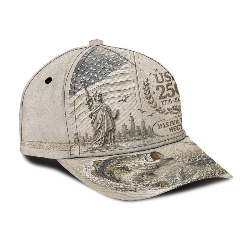 USA 250th Bass - Personalized Fishing Classic Cap