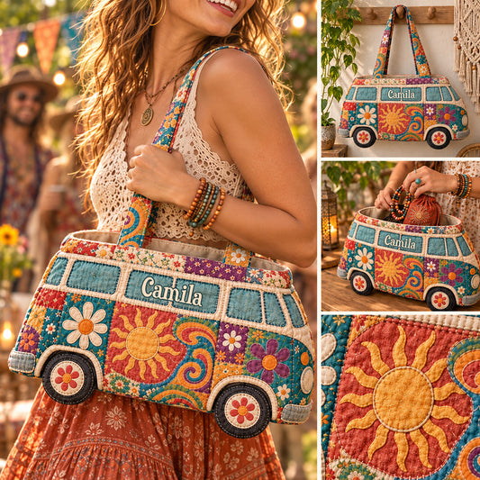 Freie Seele - Personalisierte Hippie Tragetasche in Sonderform