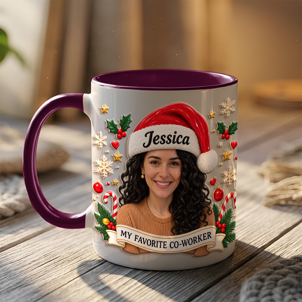 Best Christmas Gift For Co-workers - Personalized Colleague 3D Printed Accent Mug