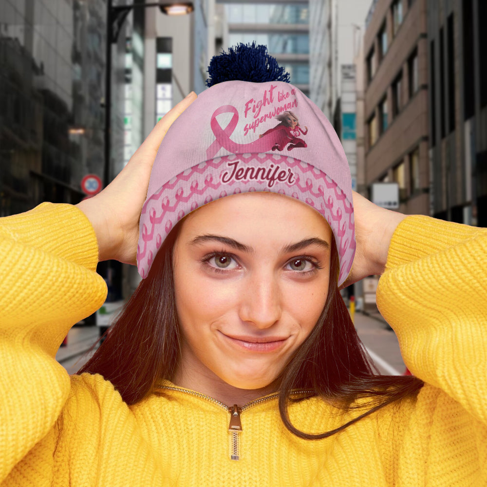 Combattez comme une super-héroïne, Sensibilisation au cancer du sein - Bonnet personnalisé de sensibilisation au cancer du sein