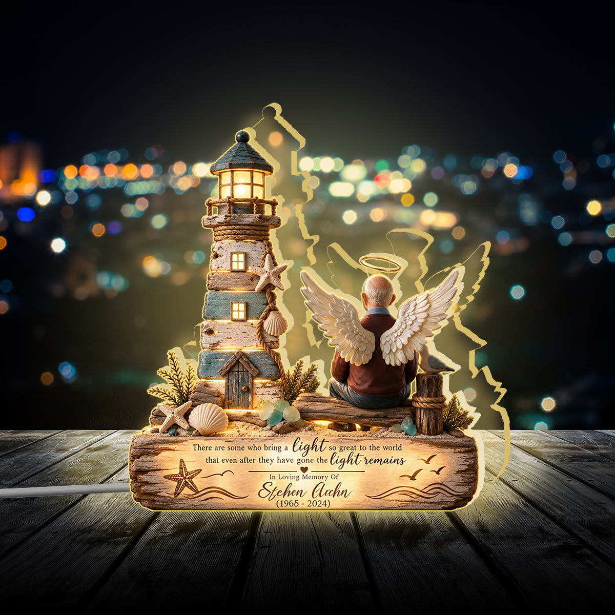 You Light Will Always Remains - Personalized Memorial Acrylic LED Night Light