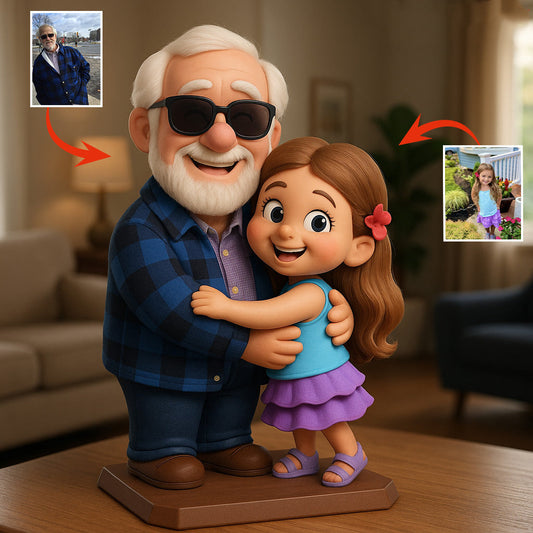 Meaningful Gift Cartoonish Style - Personalized Memorial Custom Shaped Acrylic Plaque