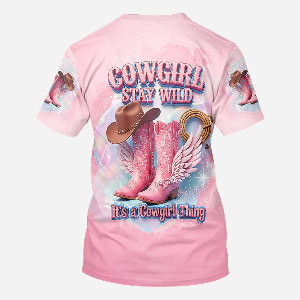 Cowgirl Stay Wild - Personalisiertes Cowgirl-Shirt