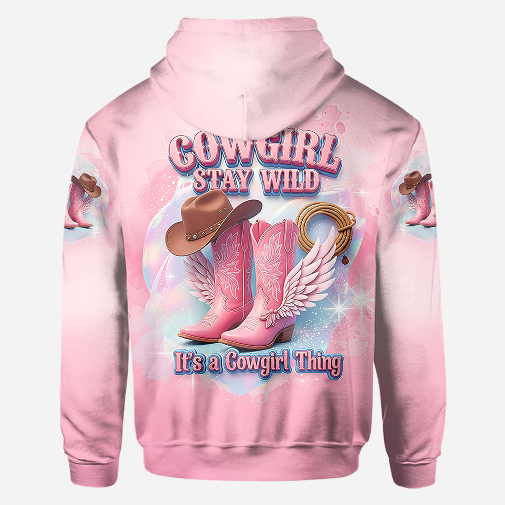 Cowgirl Stay Wild - Personalisiertes Cowgirl-Shirt