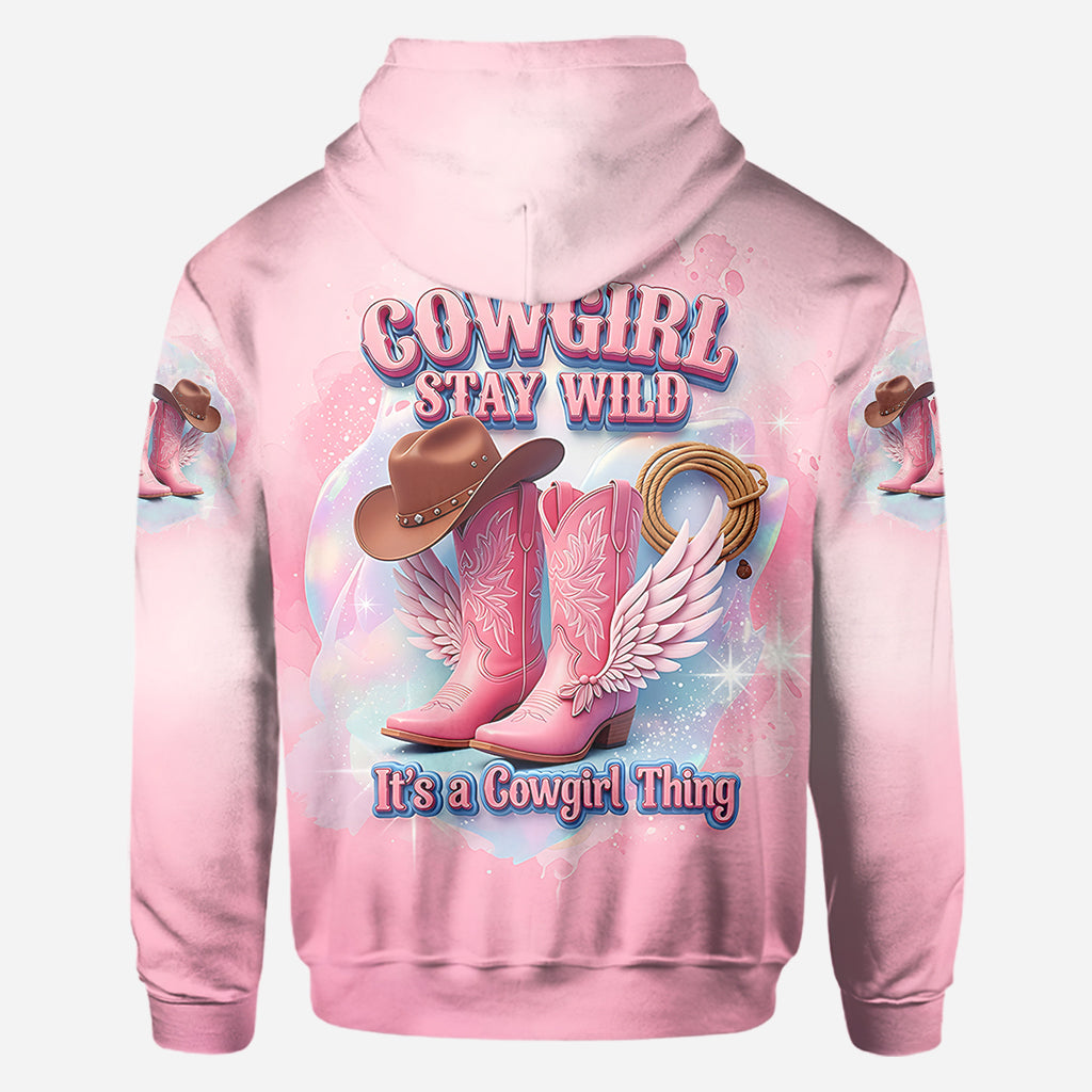 Cowgirl Stay Wild - Personalisiertes Cowgirl-Shirt