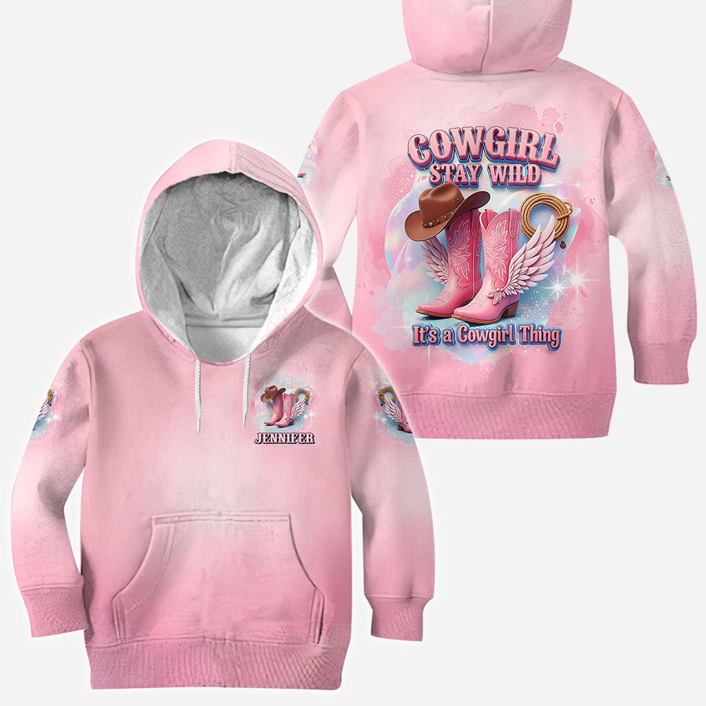 Cowgirl Stay Wild - Personalisiertes Cowgirl-Shirt