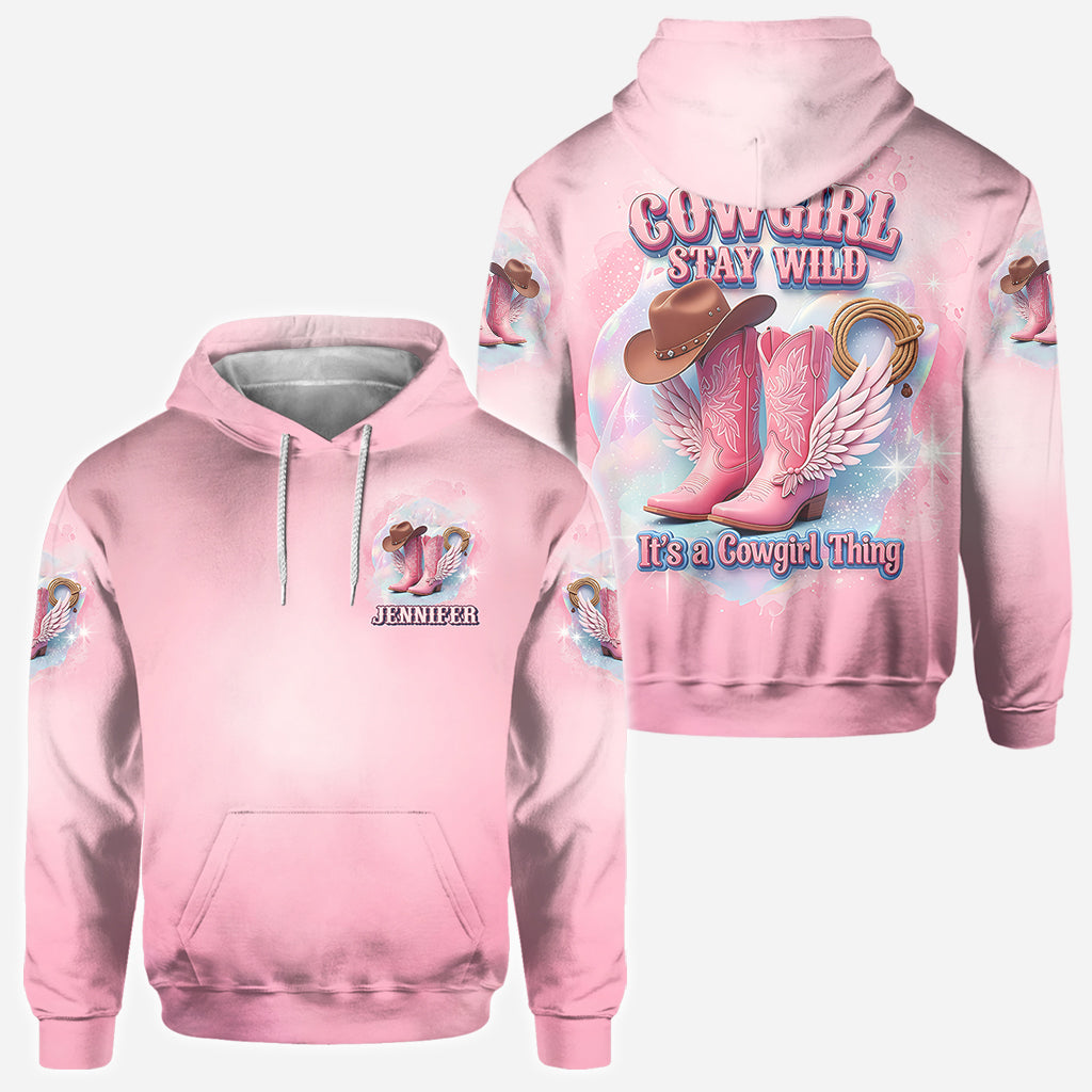 Cowgirl Stay Wild - Personalisiertes Cowgirl-Shirt