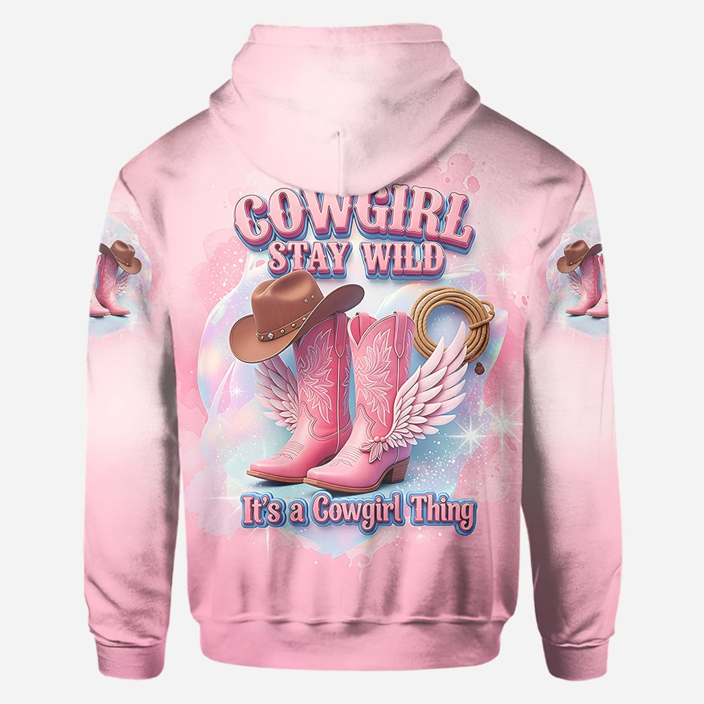Cowgirl Stay Wild - Personalisiertes Cowgirl-Shirt