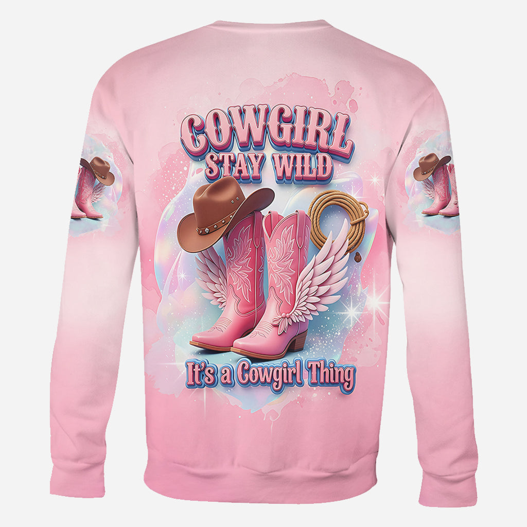 Cowgirl Stay Wild - Personalisiertes Cowgirl-Shirt