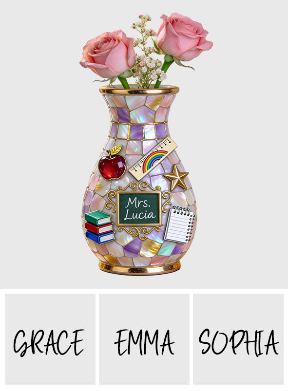 Teacher Gifts - Personalized Teacher Acrylic Pot