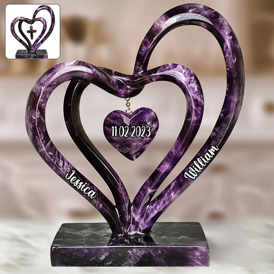 Love Forever - Personalized Couple Custom Shaped Acrylic Plaque