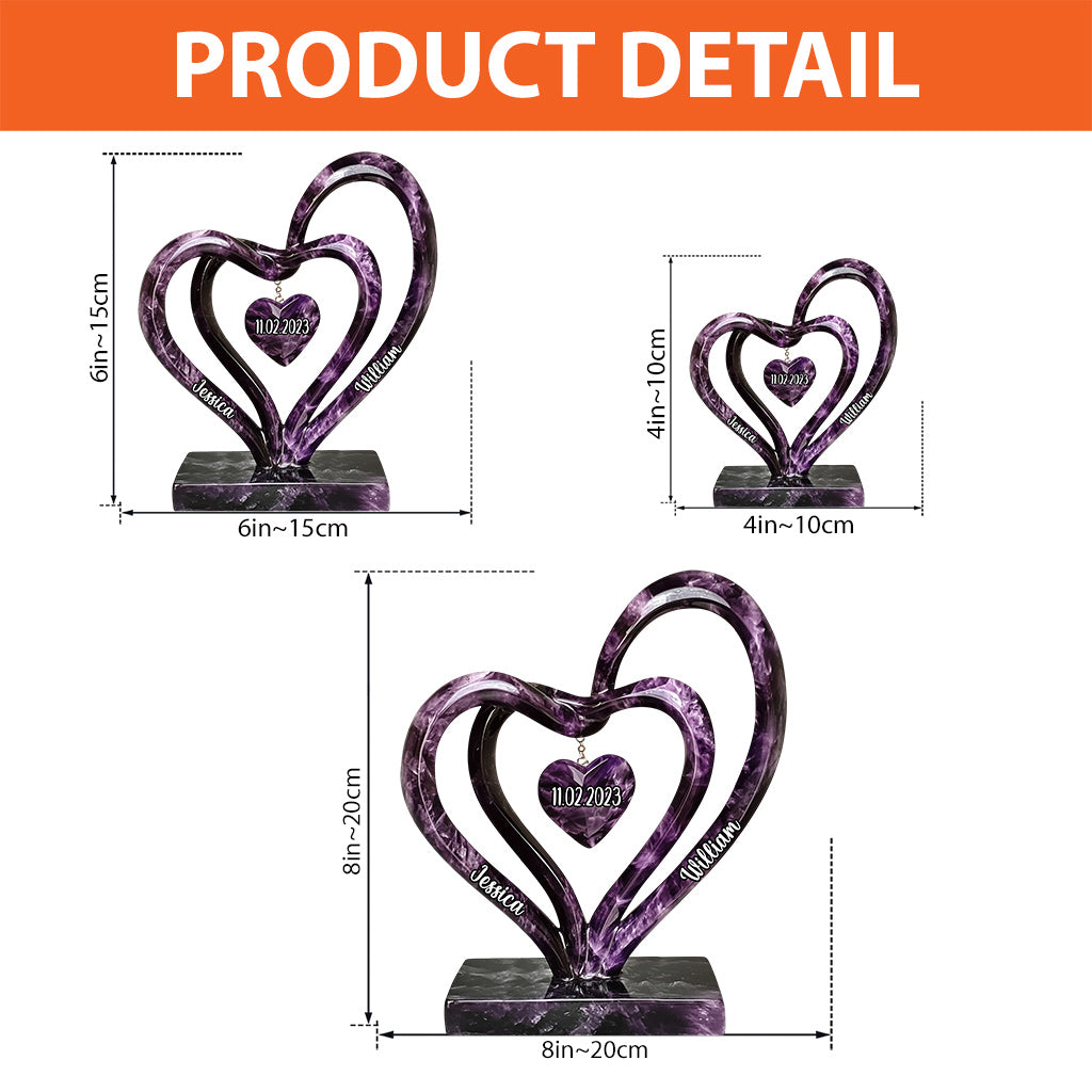 Love Forever - Personalized Couple Custom Shaped Acrylic Plaque