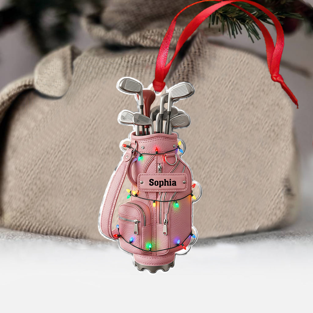 Joyeux Noël - Ornement de golf personnalisé