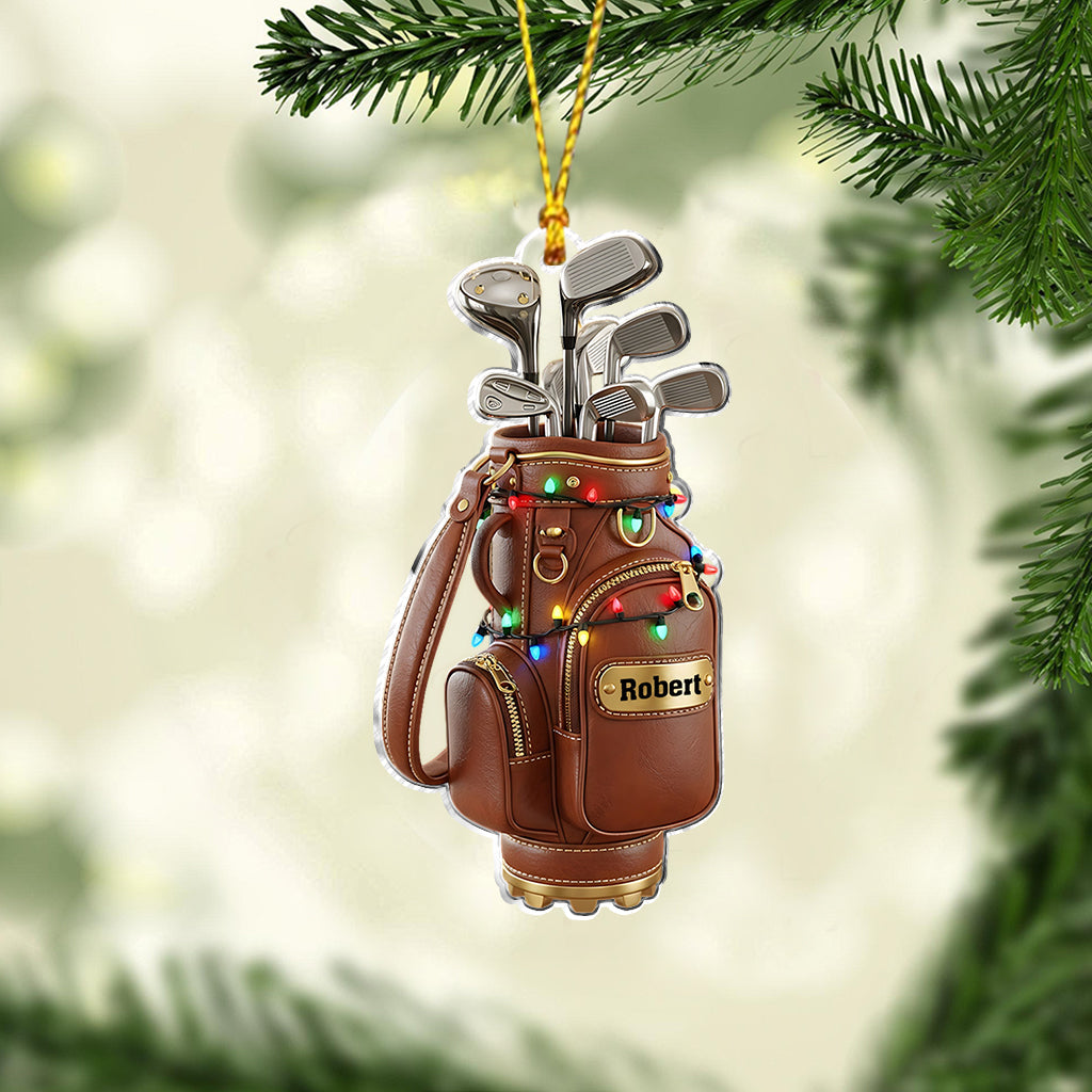 Joyeux Noël - Ornement de golf personnalisé