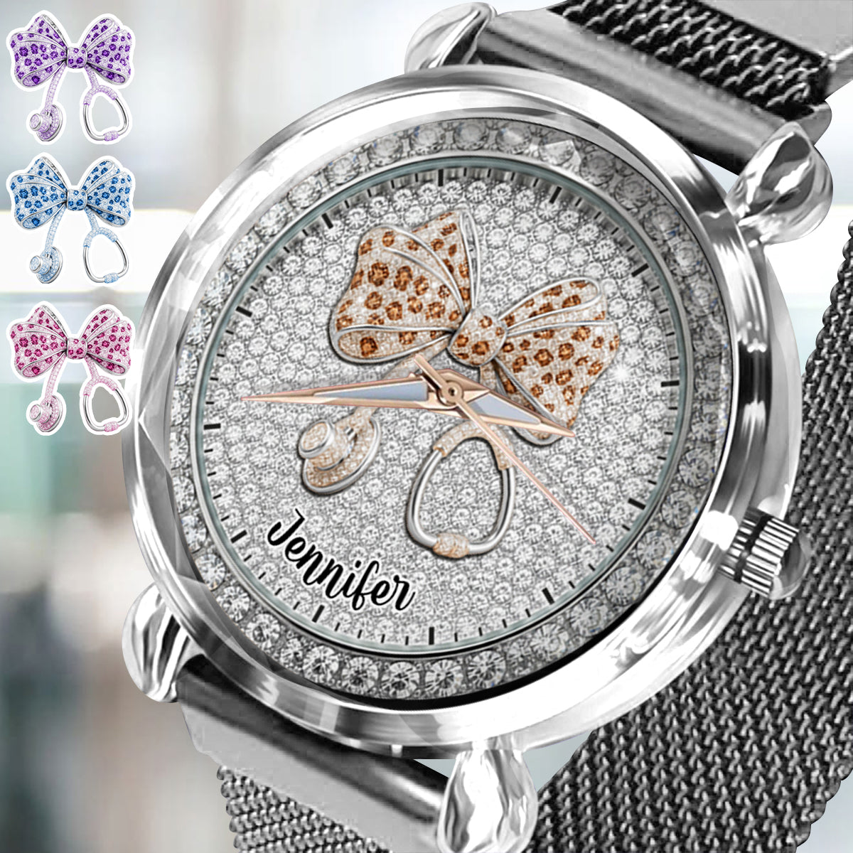 Nurse Life - Montre-bracelet personnalisée pour infirmières 