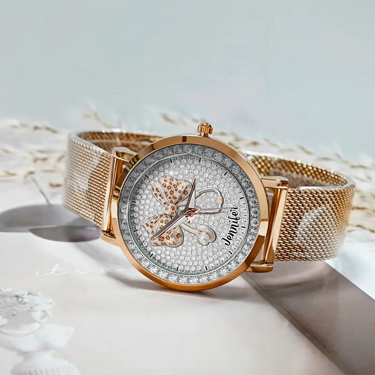 Nurse Life - Montre-bracelet personnalisée pour infirmières 