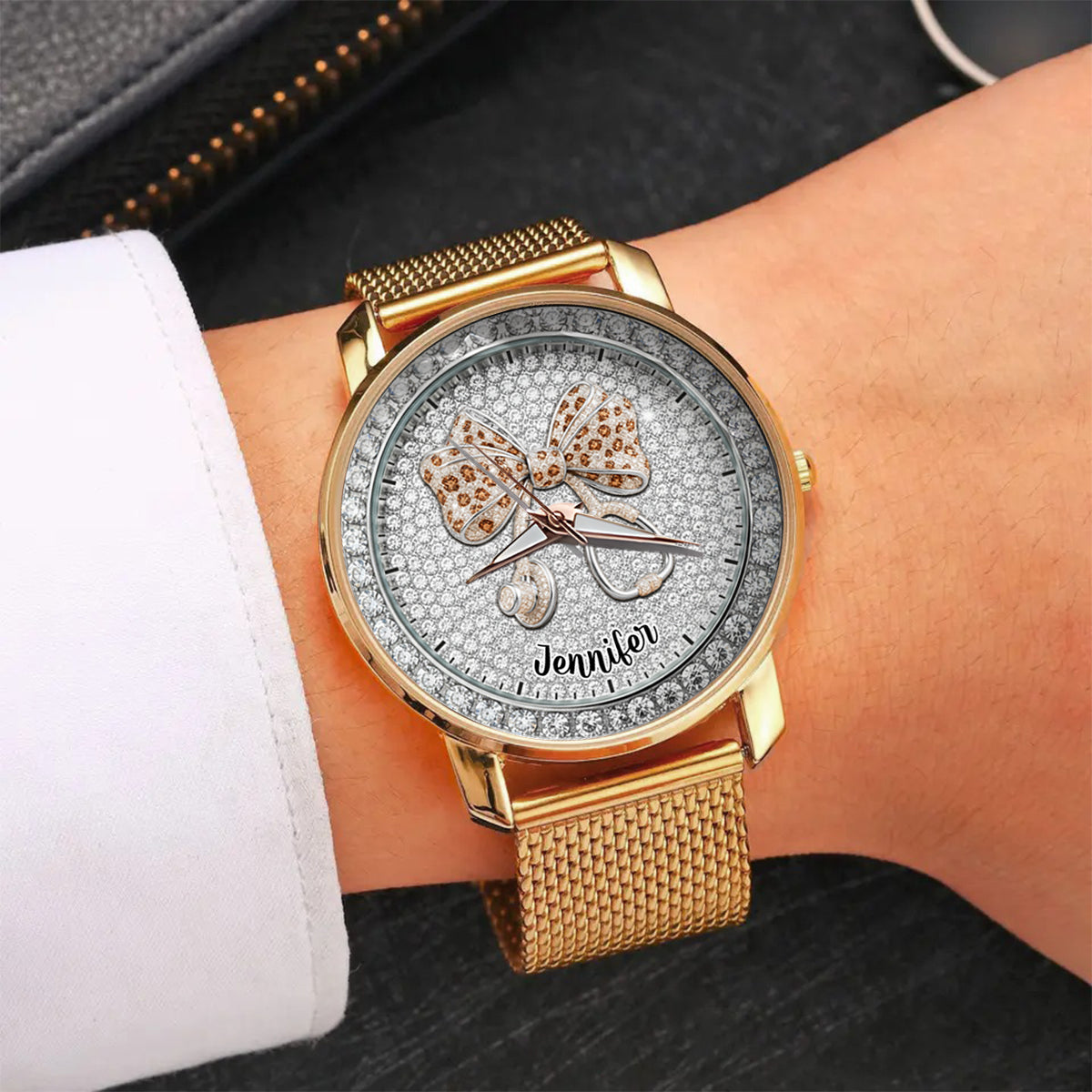 Nurse Life - Montre-bracelet personnalisée pour infirmières 