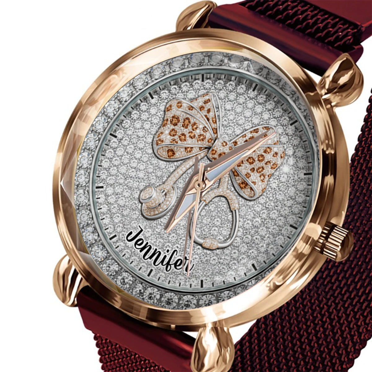 Nurse Life - Montre-bracelet personnalisée pour infirmières 