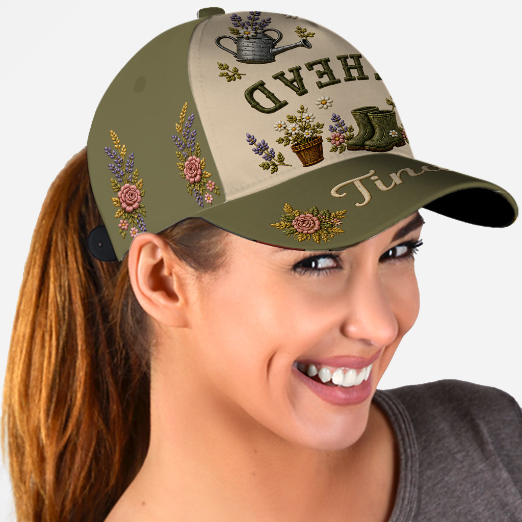 Pot Head Lustiger Umgedrehter Text - Personalisierte Gartenklassikmütze