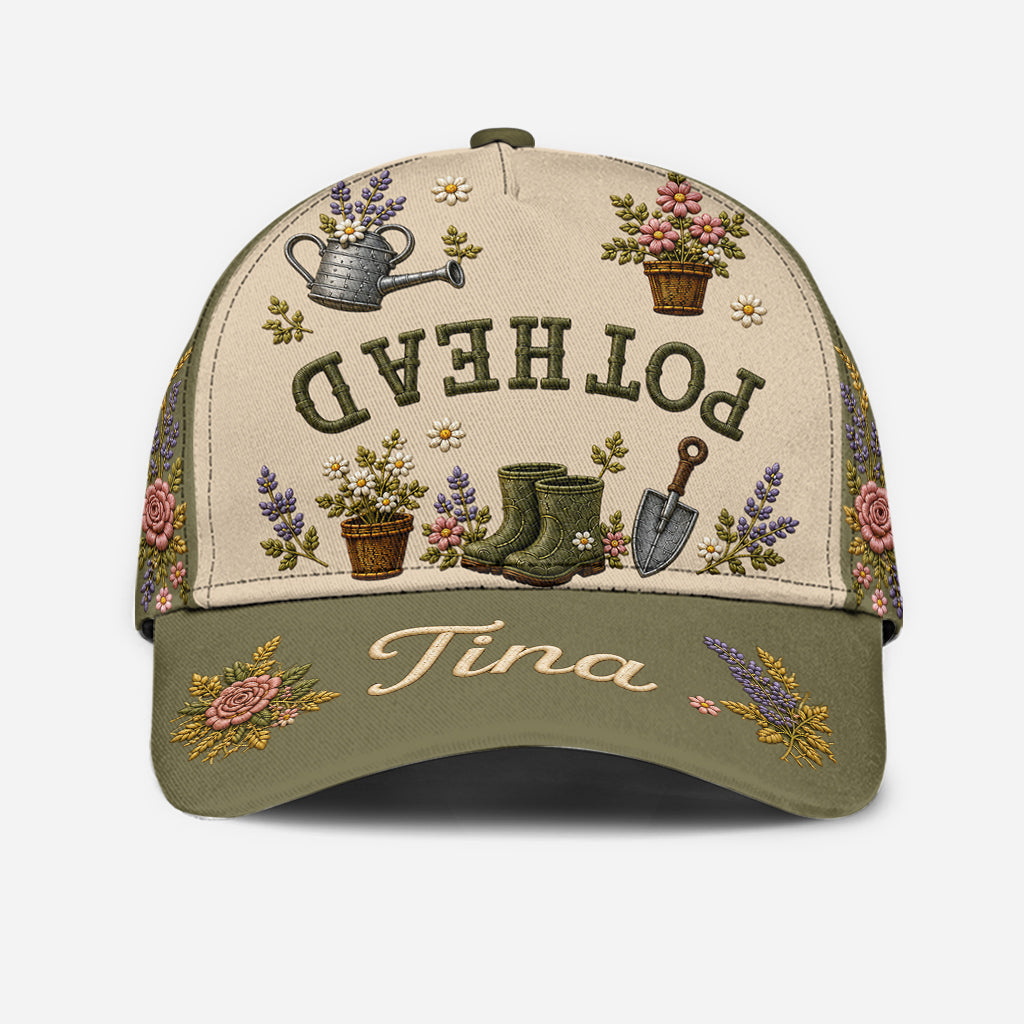 Pot Head Lustiger Umgedrehter Text - Personalisierte Gartenklassikmütze