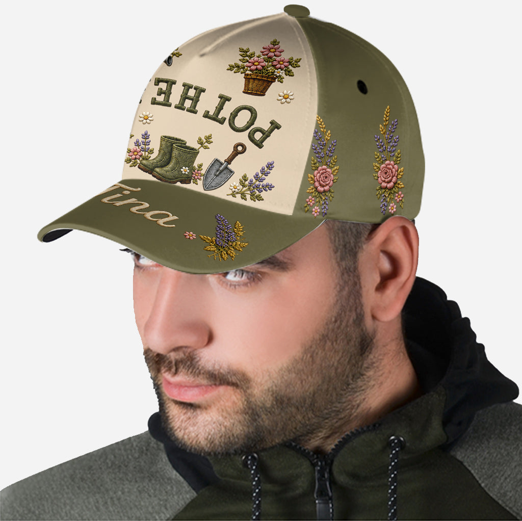 Pot Head Lustiger Umgedrehter Text - Personalisierte Gartenklassikmütze
