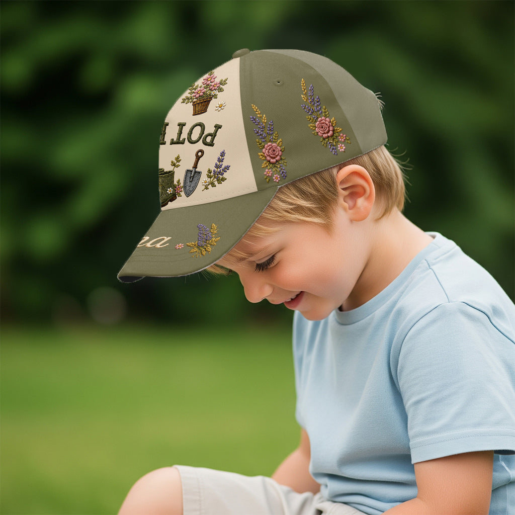 Pot Head Lustiger Umgedrehter Text - Personalisierte Gartenklassikmütze