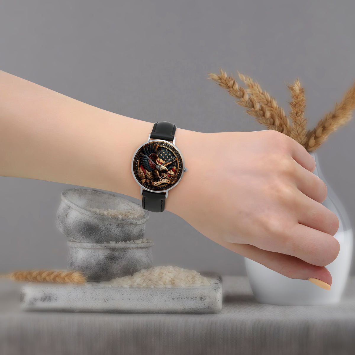 Pride & Honor - Personalized Bald Eagle Hand Watch