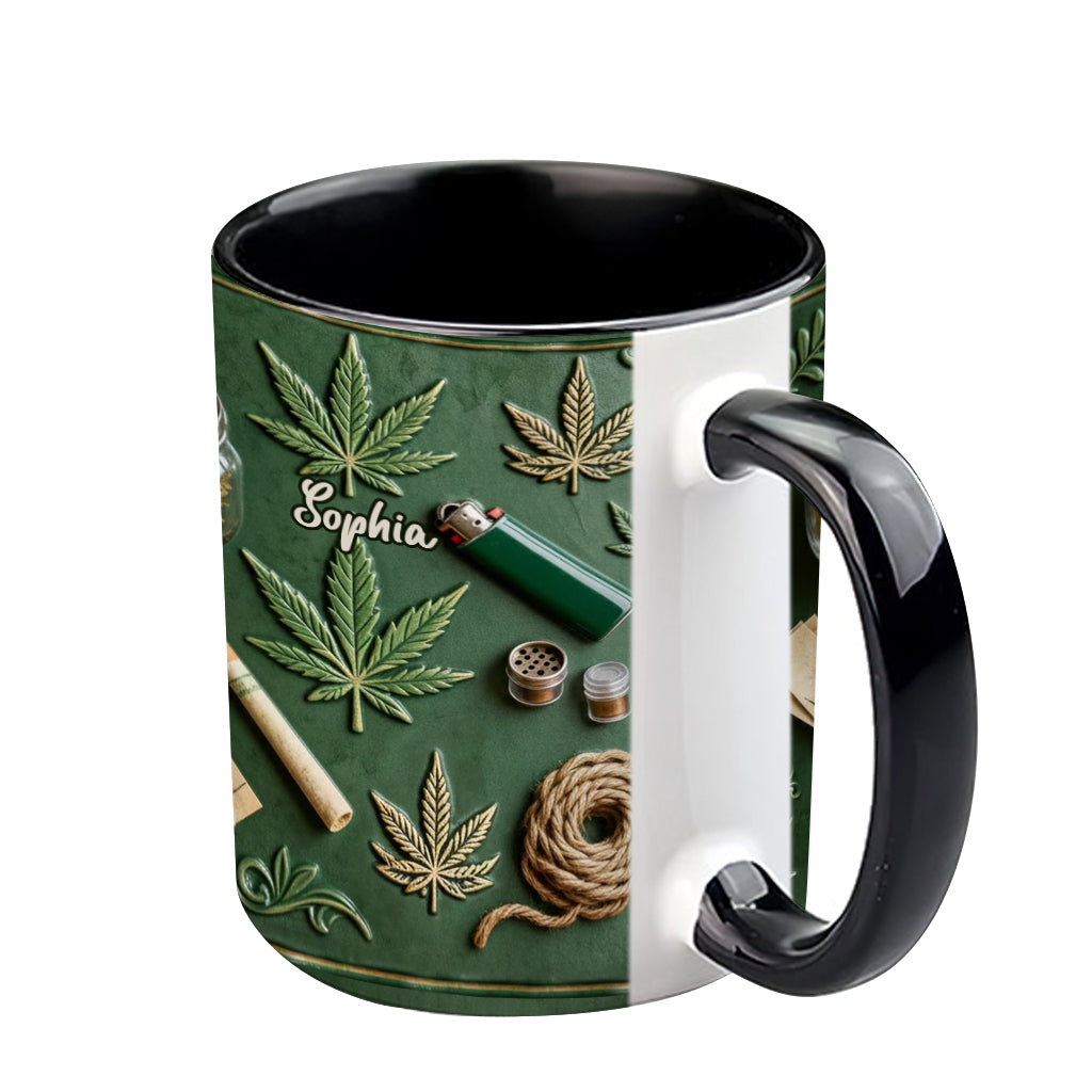 Green Magic Leaf - Personalized Weed Accent Mug