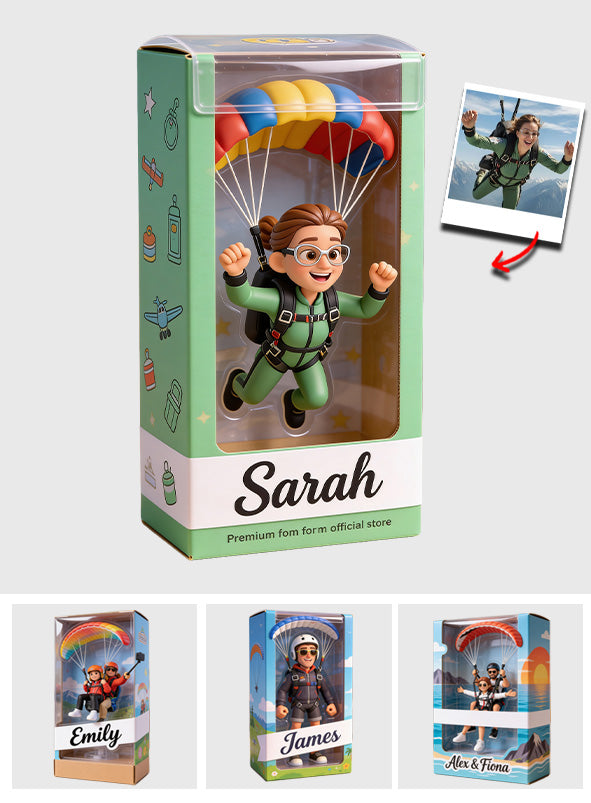 Custom Any Photo - Love Parachute - Personalized Parachute/Paragliding Custom Shaped Acrylic Plaque