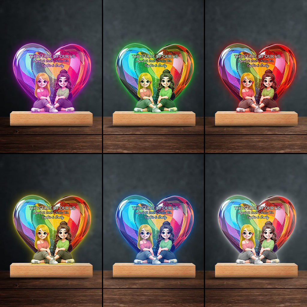 L'amour est l'amour - Plaque lumineuse personnalisée en forme de symbole de soutien LGBT