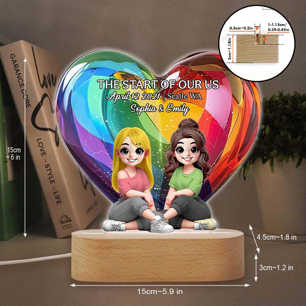 L'amour est l'amour - Plaque lumineuse personnalisée en forme de symbole de soutien LGBT