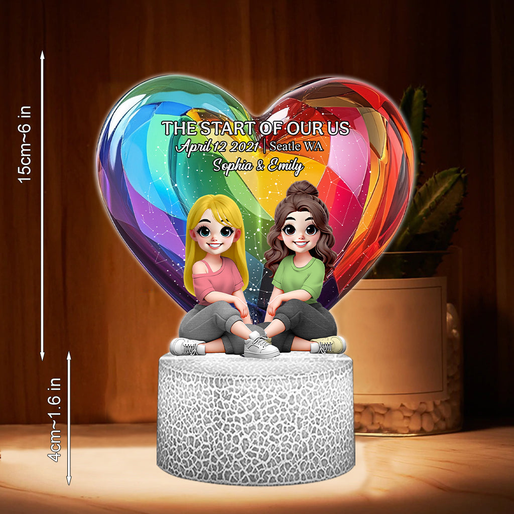 L'amour est l'amour - Plaque lumineuse personnalisée en forme de symbole de soutien LGBT