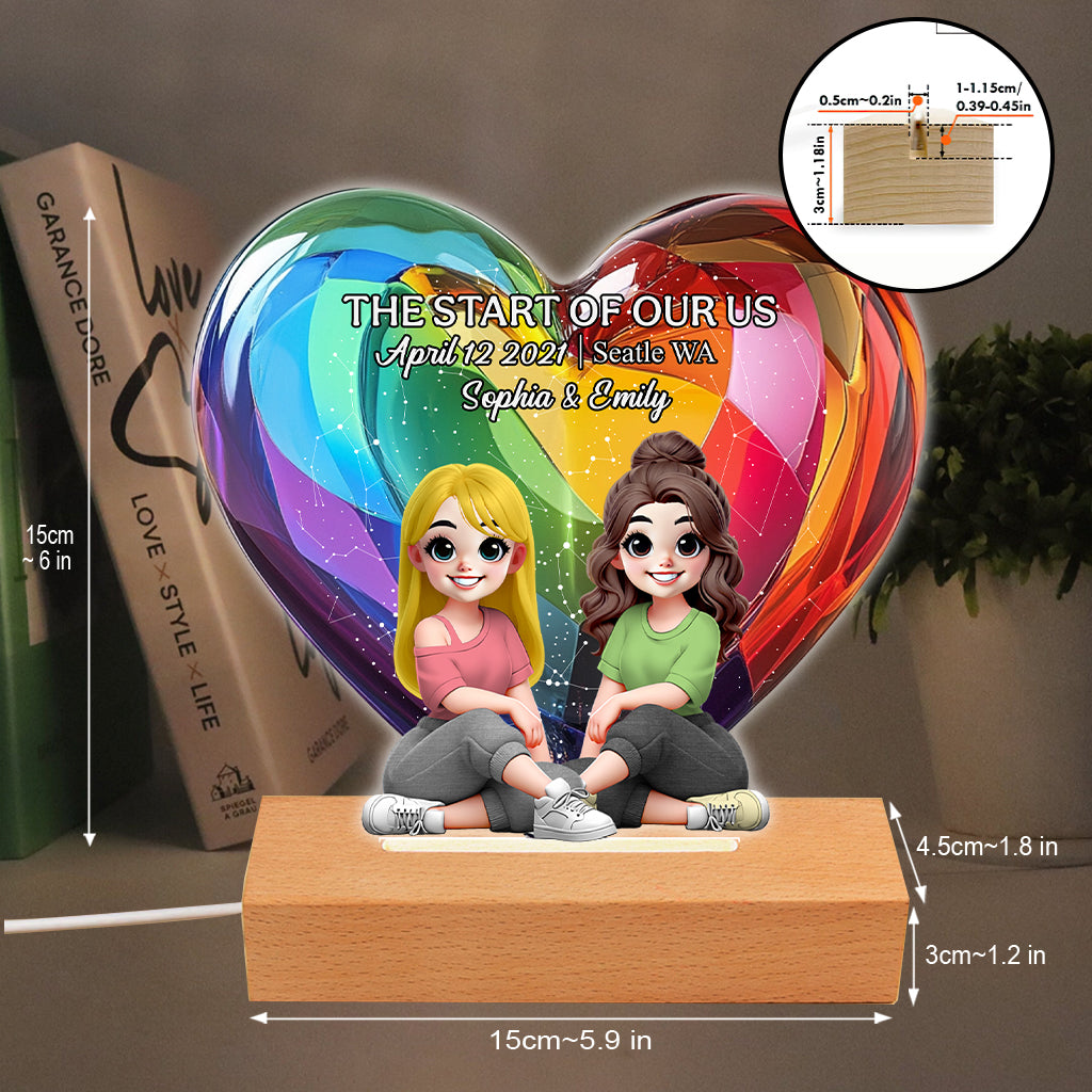 L'amour est l'amour - Plaque lumineuse personnalisée en forme de symbole de soutien LGBT