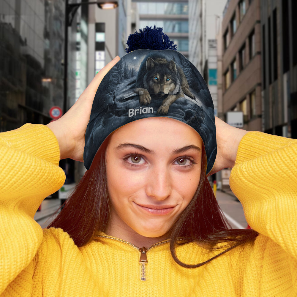 Strong Wolf - Personalized Wolf Beanie Hat