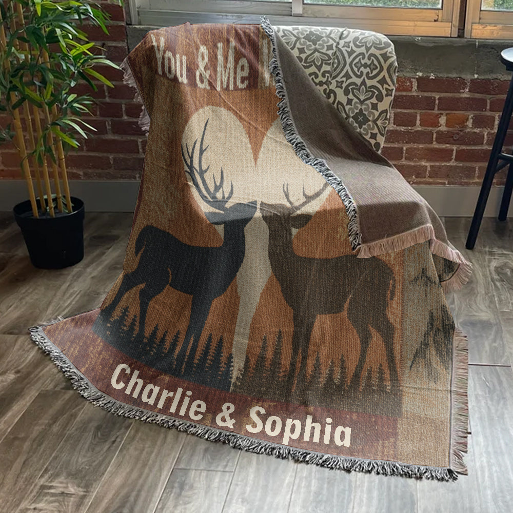 You & Me We Got This - Personalized Couple Woven Blanket