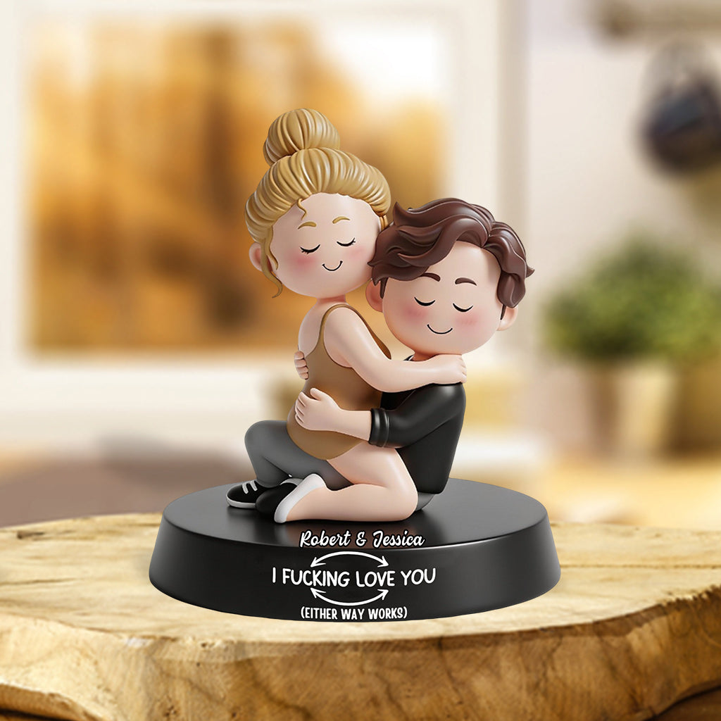 I Love You Either Way Works Funny - Personalized Couple Custom Shaped Acrylic Plaque