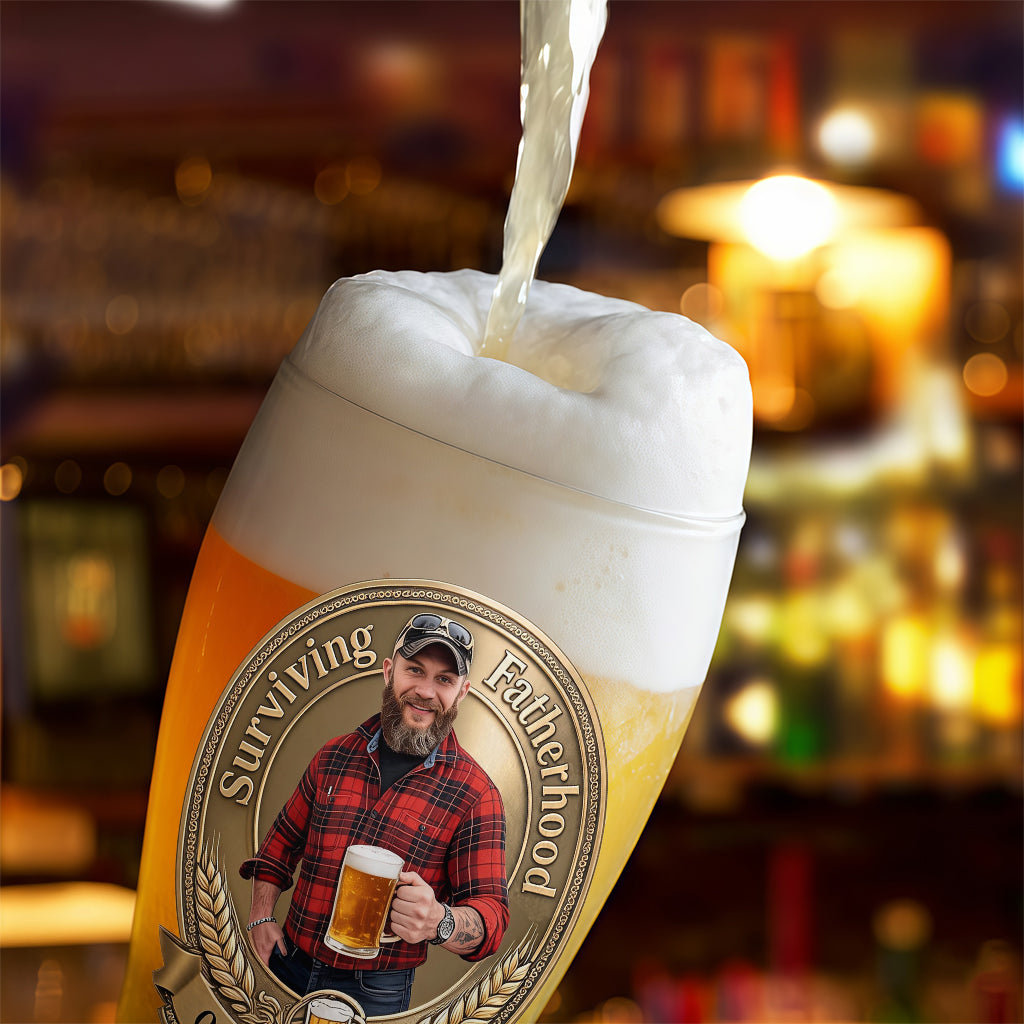 Vater Kraft - Personalisierbares Bierglas für Väter