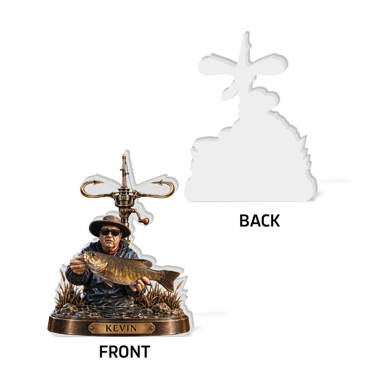 Fishing With Faith - Personalized Fishing 3D Plaque
