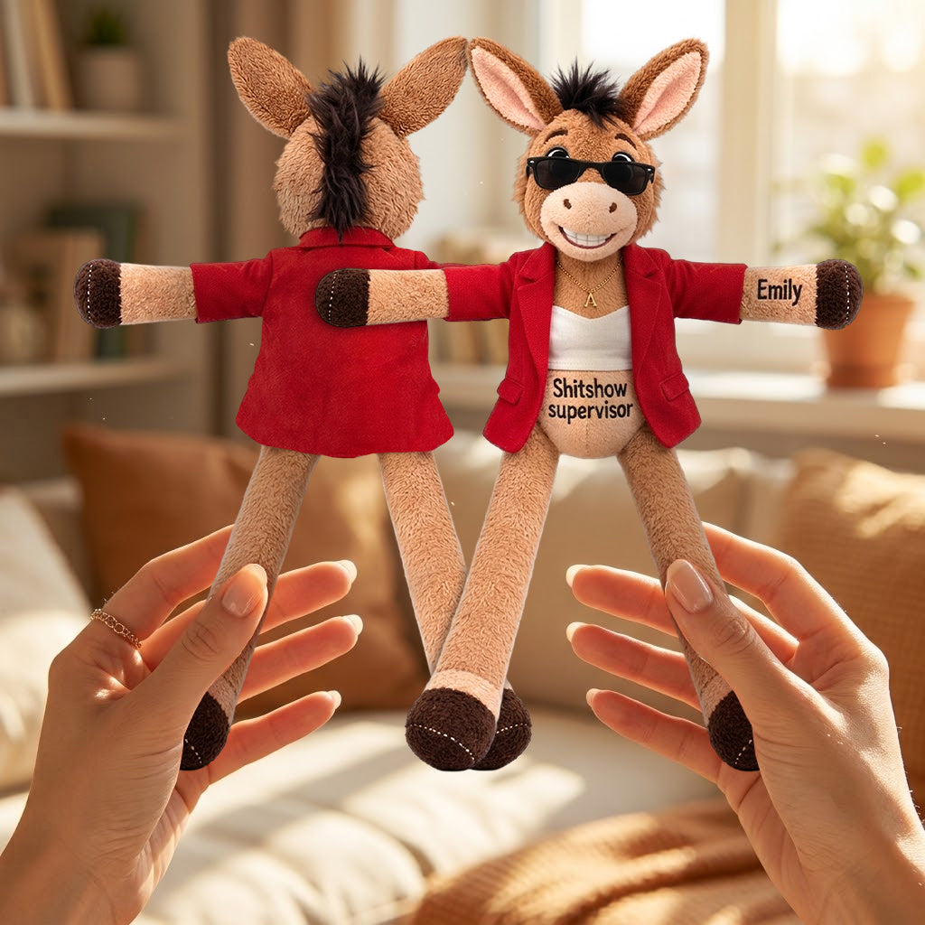 Funny Gift For Co-worker - Personalized Colleague Posable Plush Doll