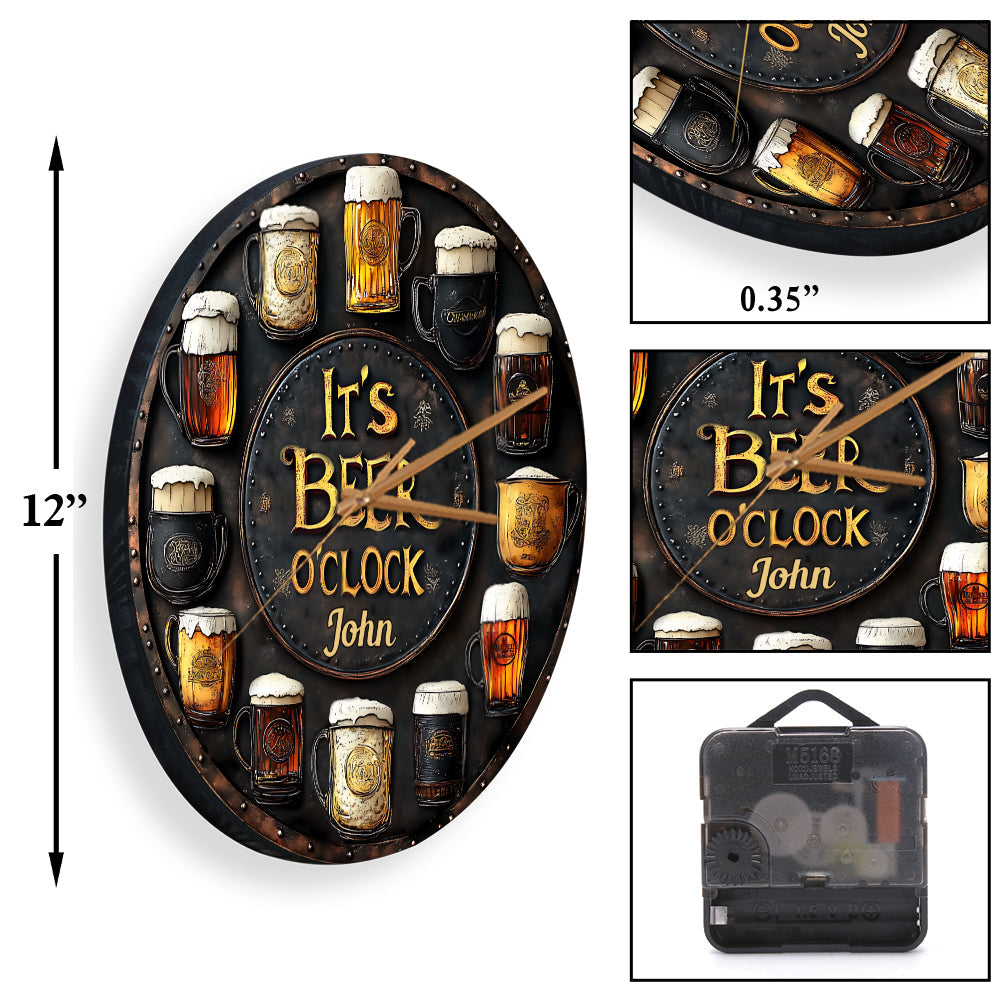 Weihnachtsbierzeit – Personalisierte Wanduhr als Geschenk für Bierliebhaber