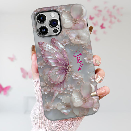 Coque de téléphone personnalisée avec motif papillons « J’adore les papillons »