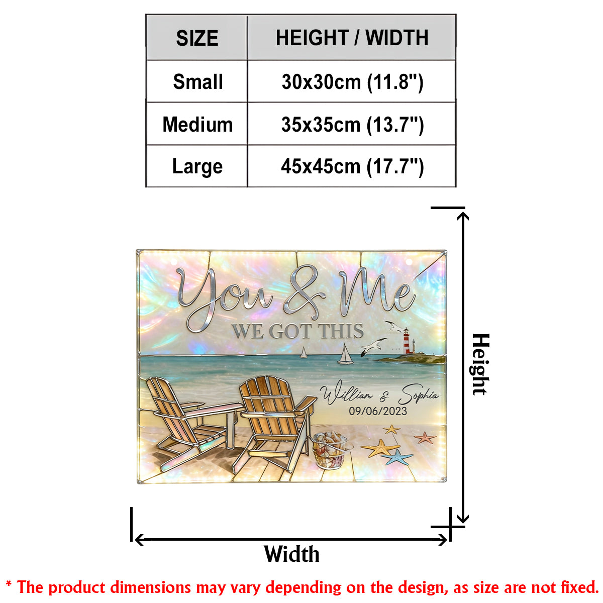 We Got This - Personalized Couple LED Light Acrylic Sign