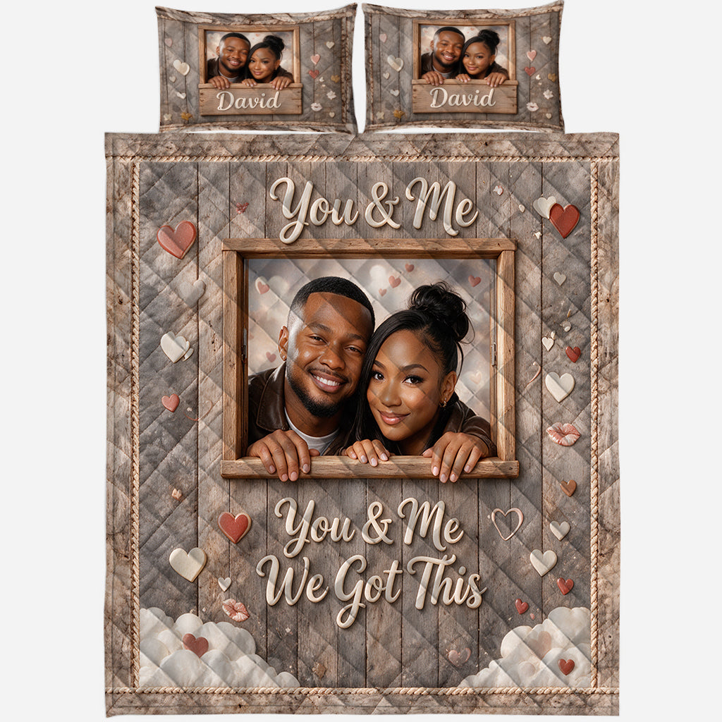 Du & Ich - Personalisierbares Paar Quilt-Set