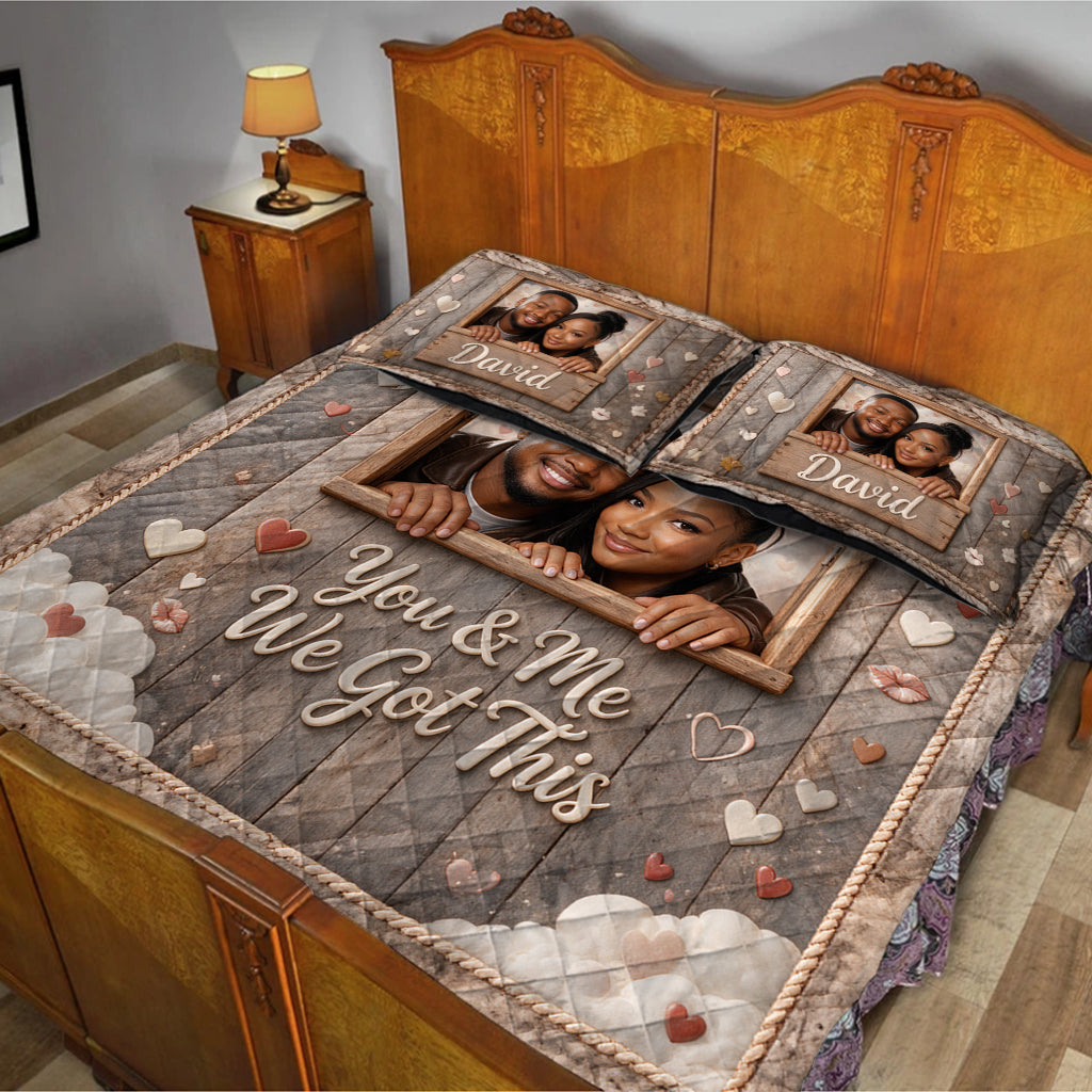 Du & Ich - Personalisierbares Paar Quilt-Set
