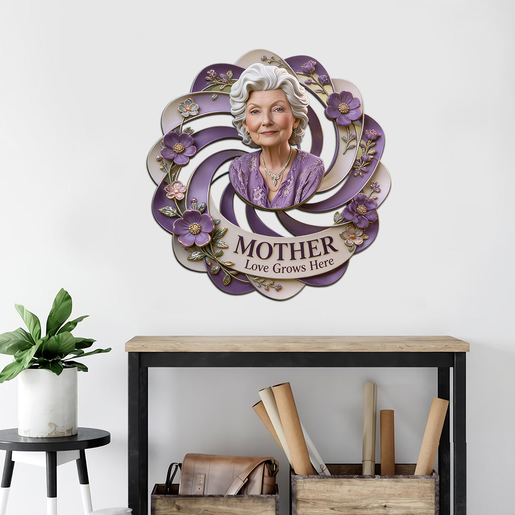 Nana Mother Garden - Plaque en métal personnalisée pour grand-mère