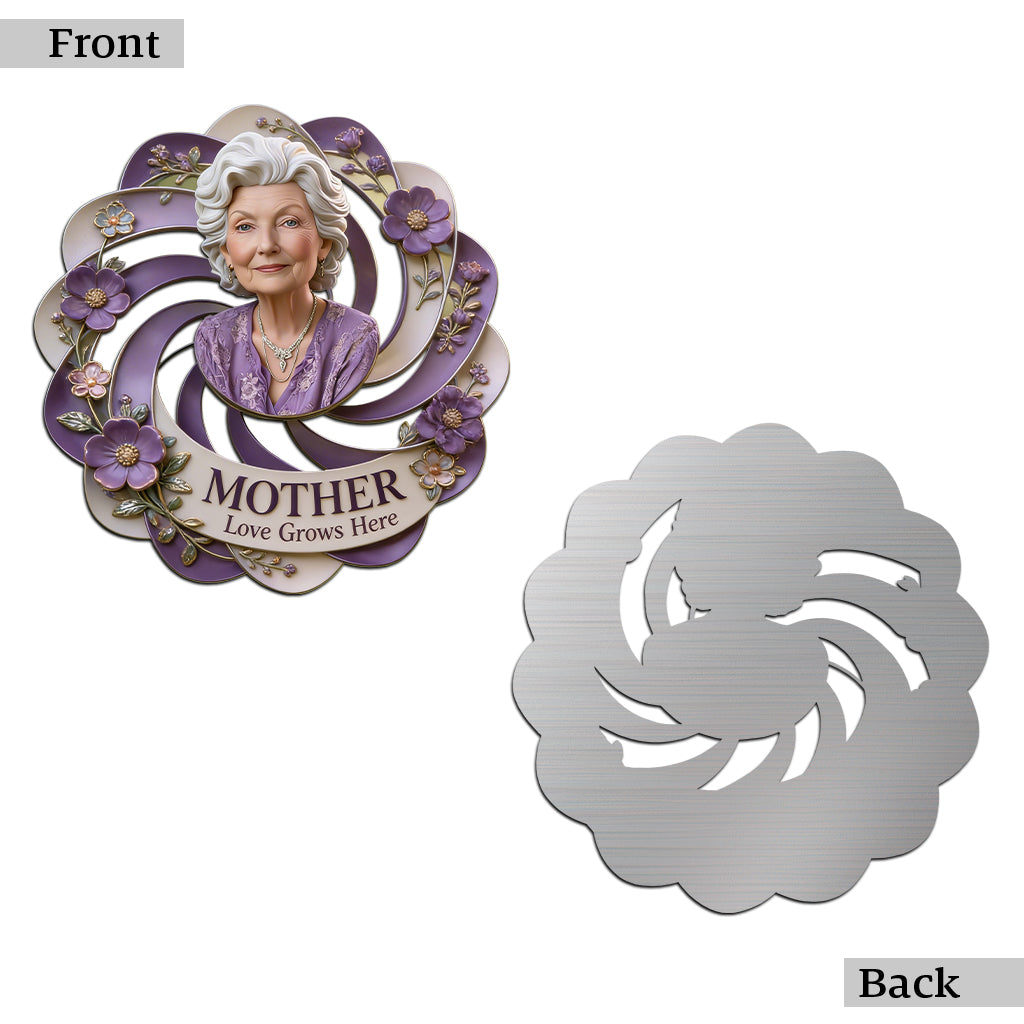 Nana Mother Garden - Plaque en métal personnalisée pour grand-mère