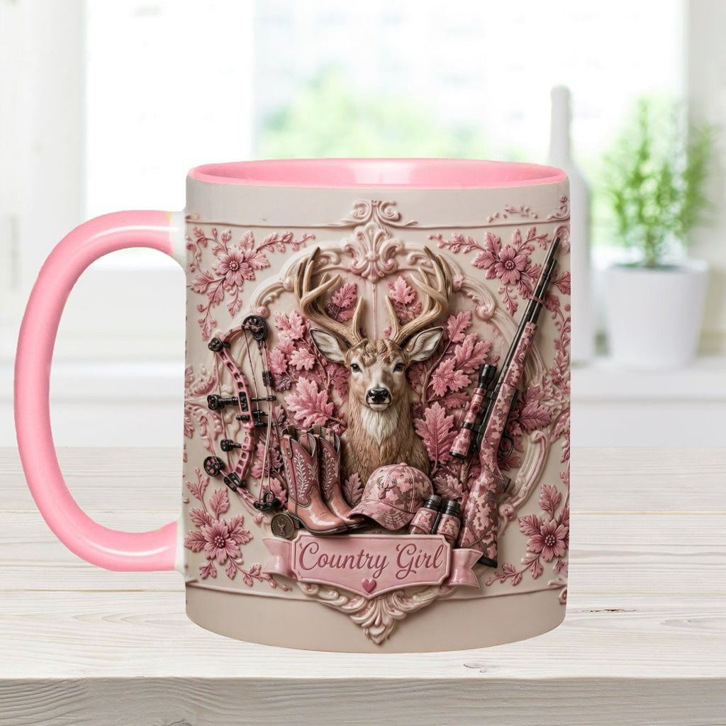 Country Girl - Personalized Hunting Accent Mug